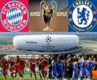 Bayern Münih Rakip Chelsea FC. Finali UEFA Şampiyonlar Ligi 2011-2012. Allianz Arena, Münih, Almanya